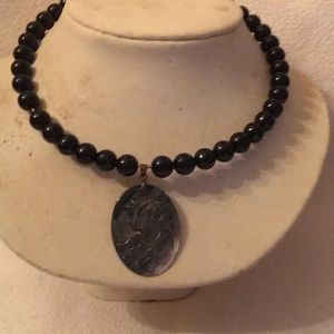 Necklace with shell camio